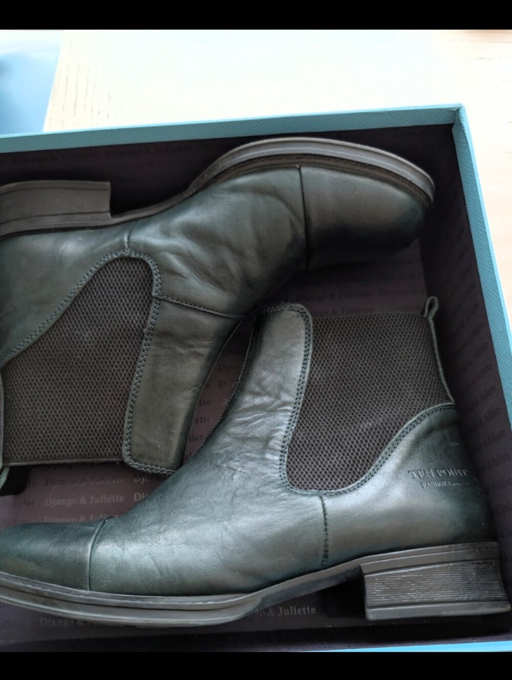 Ten Points Forest Green Chelsea Ankle Boots - Leather
